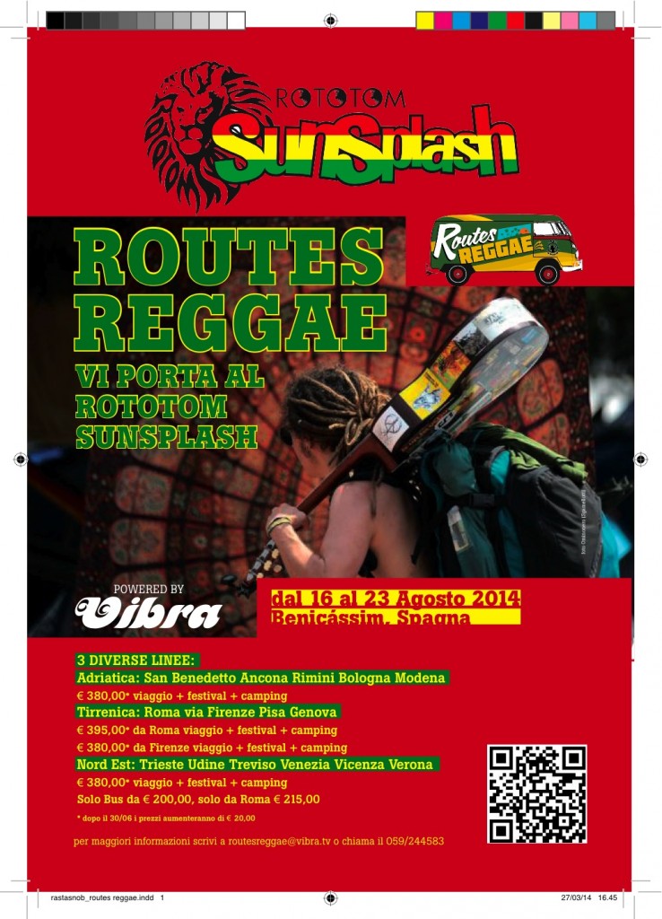 Routes Reggae ti porta al Rototom Sunsplash