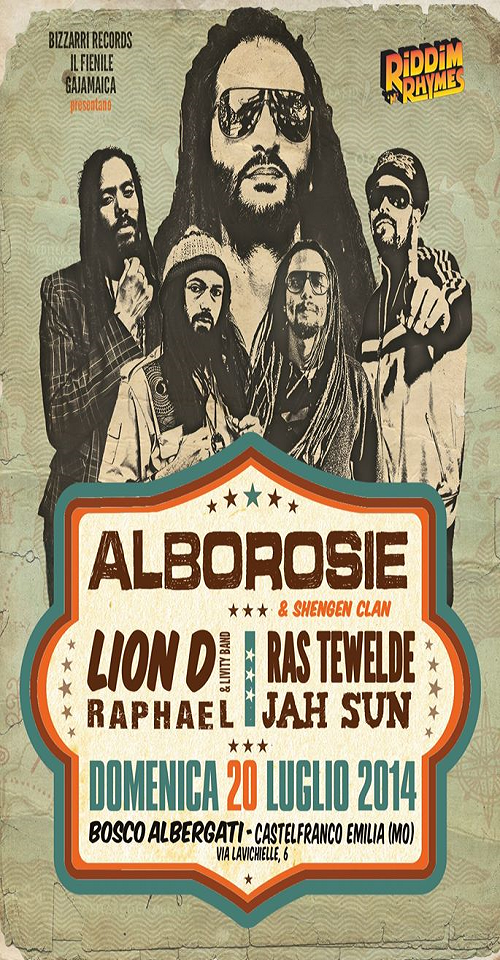 Domenica 20 Luglio – live from Jamaica ALBOROSIE & Shengen Clan