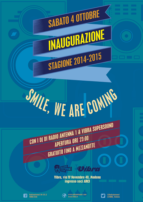 sab 4 ottobre – smile,we are coming