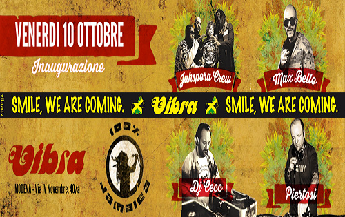 Ven 10 Ottobre – 100% Jamaica Jahspora Crew, Piertosi, djCecc, Max Bello