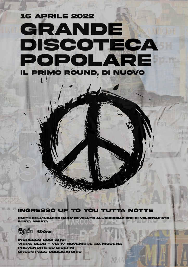 Sabato 16 Aprile GRANDE DISCOTECA POPOLARE