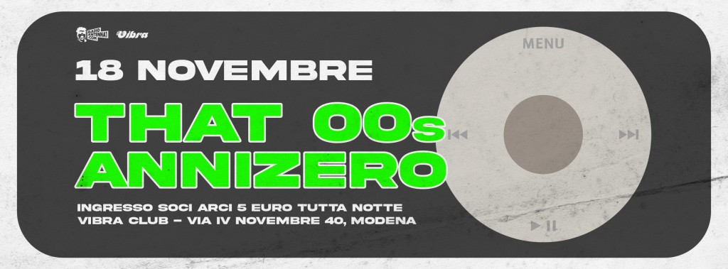 Sabato 18 Novembre That 00′s: ANNI ZERO. con Radio Antenna Uno