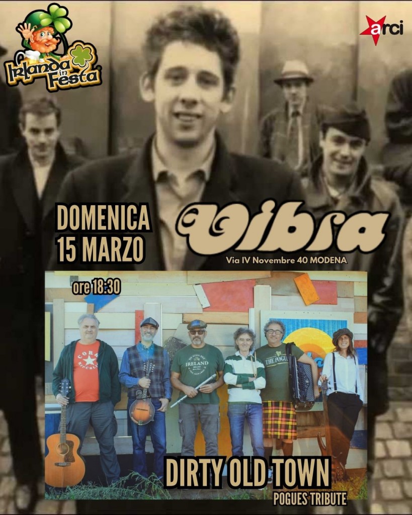 Domenica 16 Marzo ore 18:00 tributo ai Pogues con Dirty Old Town