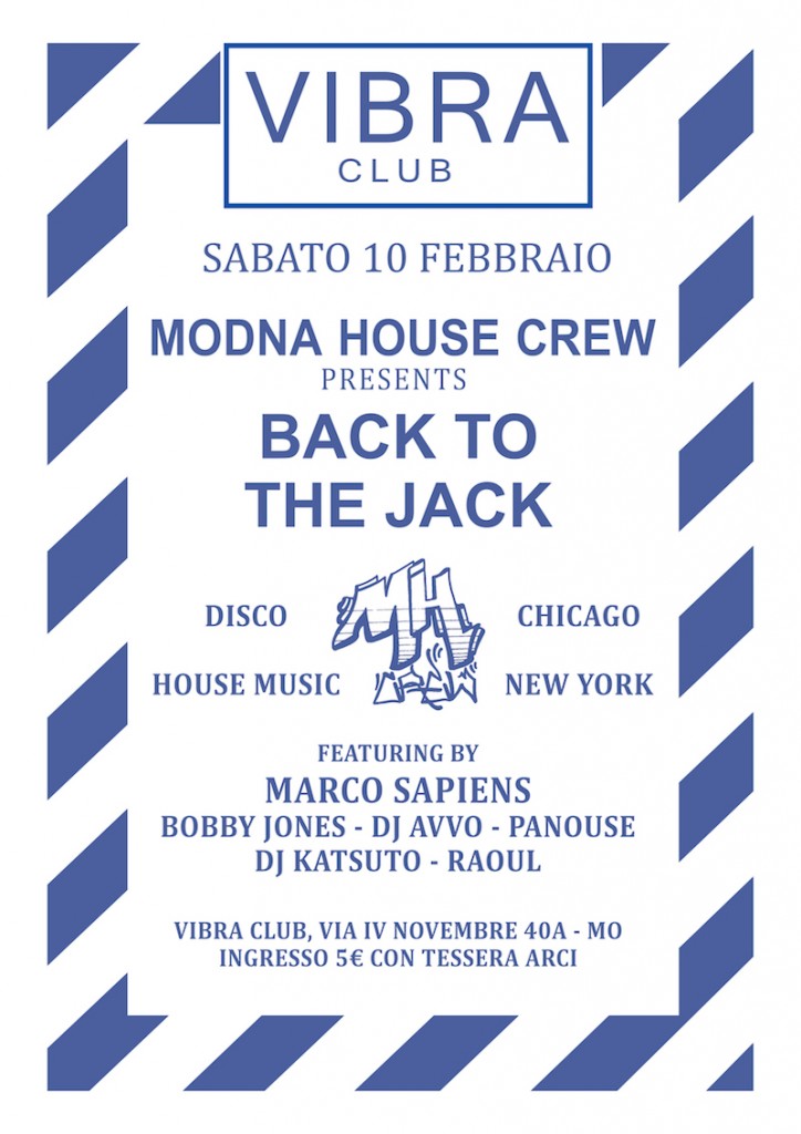 Sabato 10 Febbraio Back to the Jack