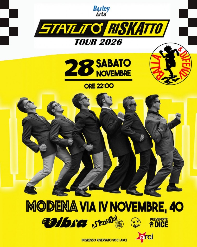 Sabato 28 Novembre STATUTO in concerto + BALLA E DIFENDI djset